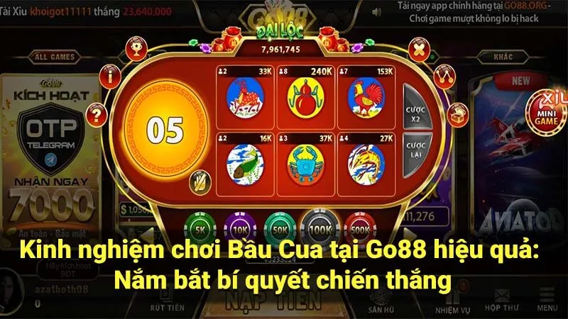 Kinh nghiệm chơi Bầu Cua tại Go88 hiệu quả: Nắm bắt bí quyết chiến thắng