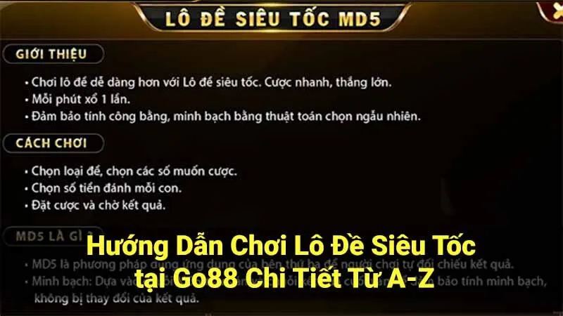 Hướng Dẫn Chơi Lô Đề Siêu Tốc tại Go88 Chi Tiết Từ A-Z