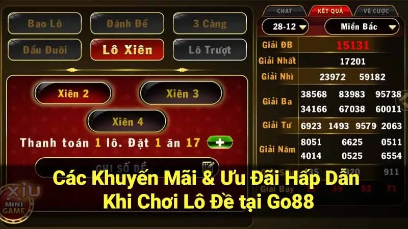 Các Khuyến Mãi & Ưu Đãi Hấp Dẫn Khi Chơi Lô Đề tại Go88