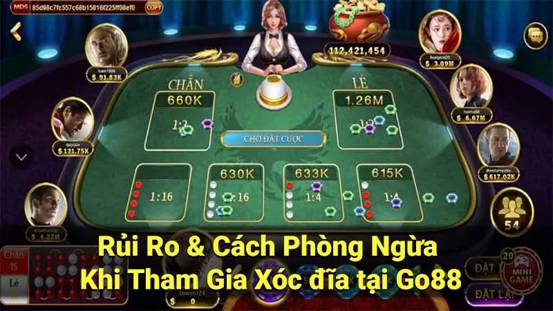 Rủi Ro & Cách Phòng Ngừa Khi Tham Gia Xóc đĩa tại Go88